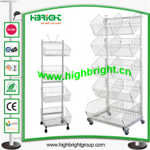 5-Tier Drahtkorb Rack für Promotion